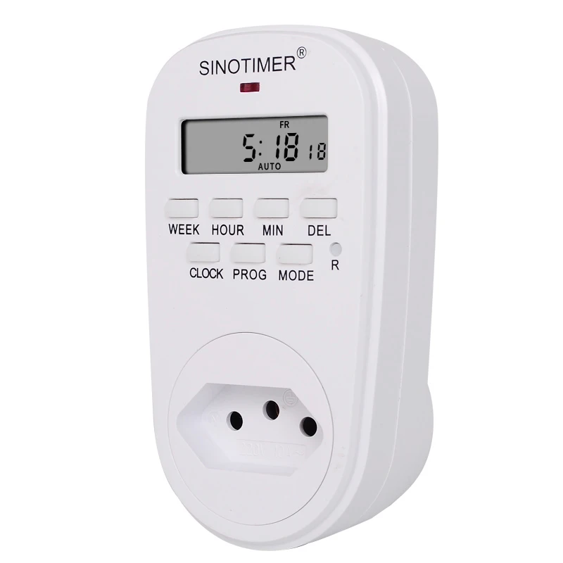 Brazil BR Plug Outlet 7 Day Weekly Programmable Digital Plug Timer Switch Time Relay Wall Clock Power Socket AC 110V 120V 220V