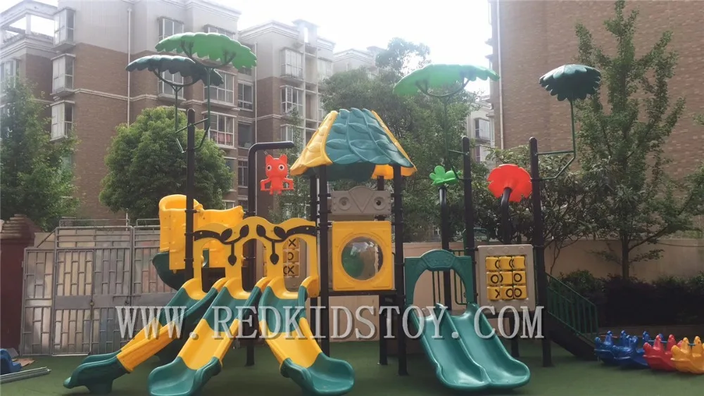 CE Approved Natural Theme Outdoor Playground System Colorful Slide HZ-C004