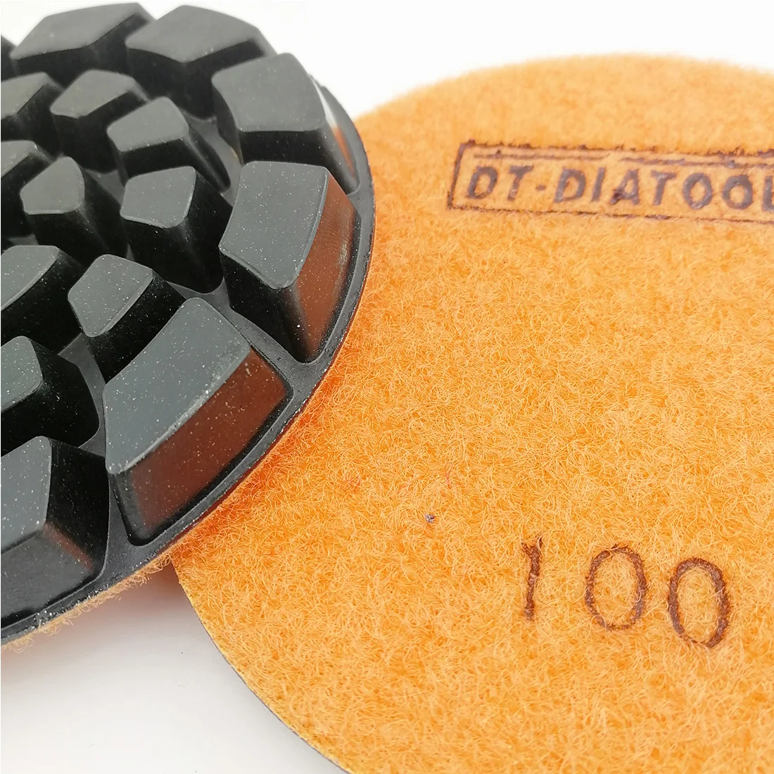 DT-DIATOOL 7pcs/set Dia 4inch/100mm Mix Grit Diamond Concrete Polishing Pads Resin Bond Sanding Disc Thickened Floor Renew Pads