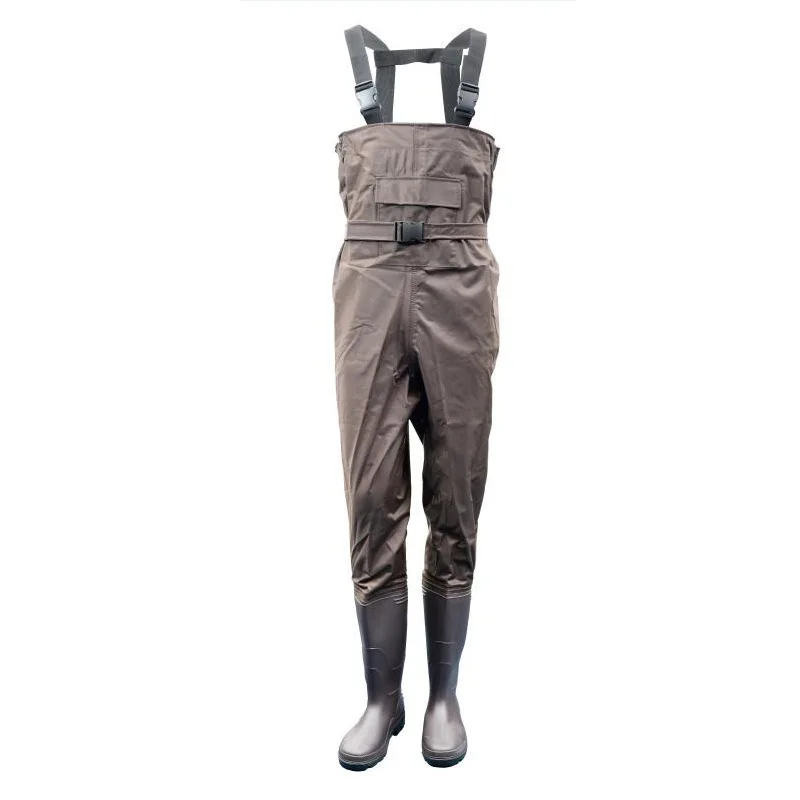 Nylon Waterproof Wading Pants Men Anti-Wear Longs Waders Farming Hunting Trousers Camping Strap Non-slip Boots Eu38-47 Outdoor