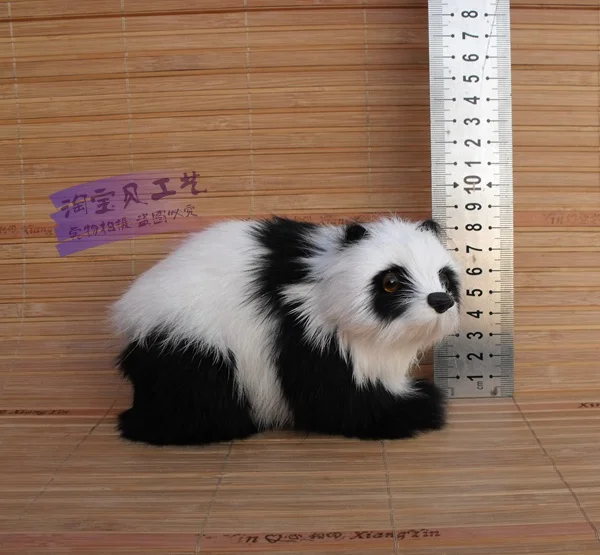 

small cute simulation standing panda toy polyethylene&fur white&black panda doll gift about 13x8x9cm 2460