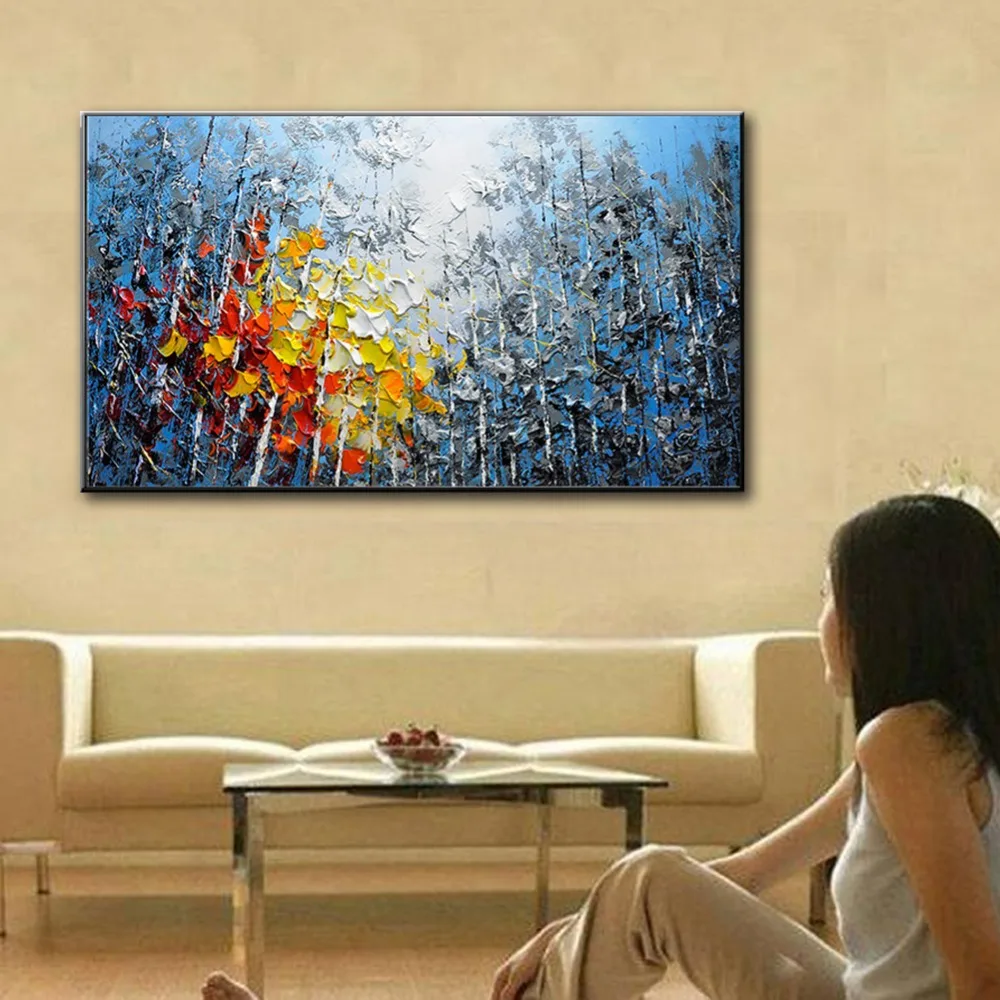 New handmade Modern Canvas on Oil Painting thriving business Rich tree 3D Paintings Home living room Decor Wall Art  2019042504