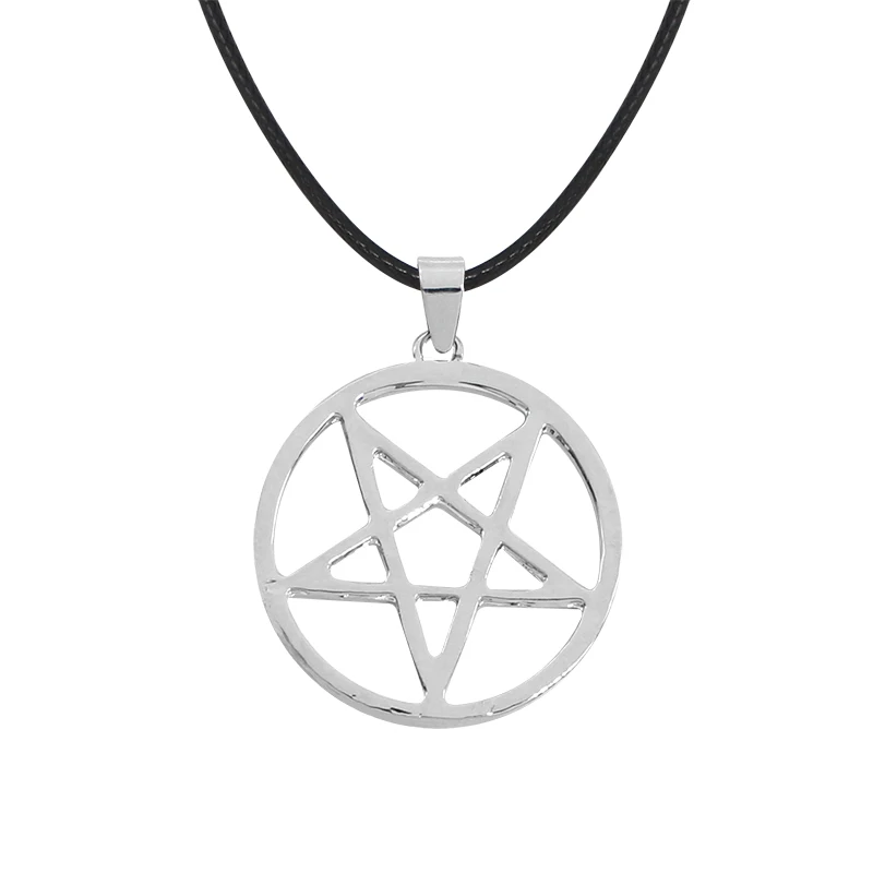 Fashion 3D Animation Black Ministers Anime Accessories Wholesale Round Kuroshitsuji Star Satan Sign Pendant Necklace