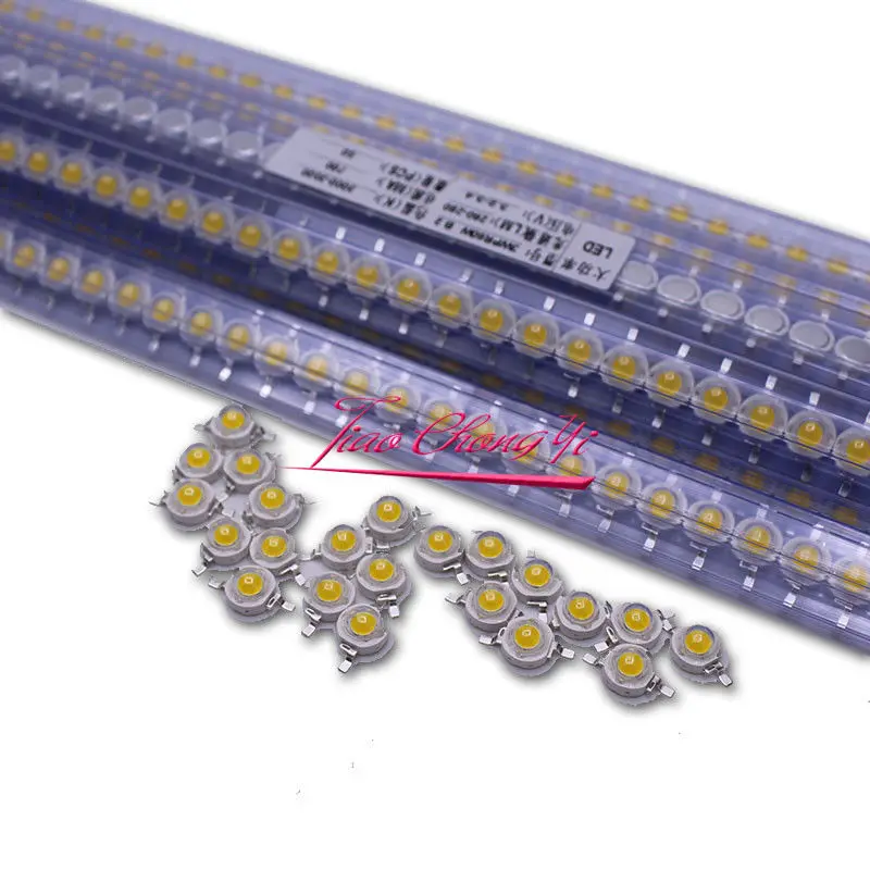 1000Pcs 1W 3W Hig power White SMD LED Lamp For DIY Floodlight LED Spotlight Bulb