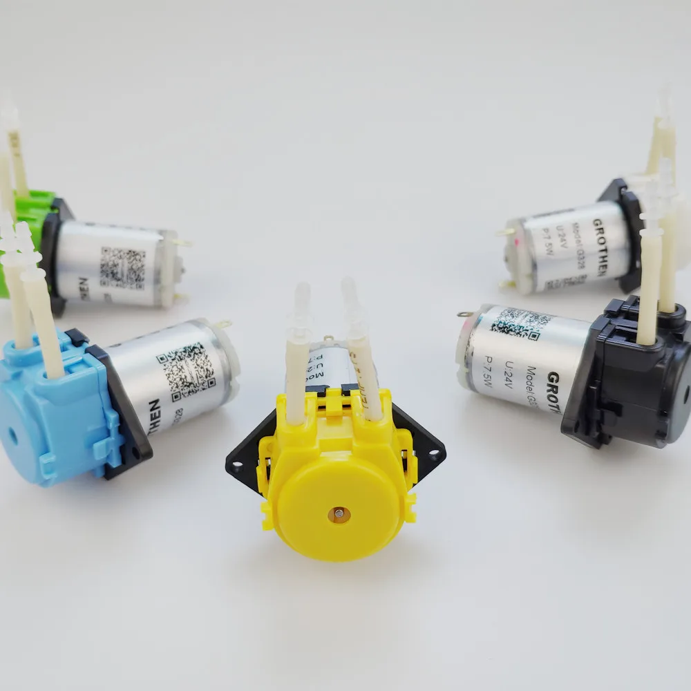 مضخة الجرعات التمعجية ، 24 فولت تيار مستمر ، رأس الجرعات الملون لحوض السمك ، مياه المختبر التحليلي مع أنبوب pharmorbpt 2*4 وموصلات