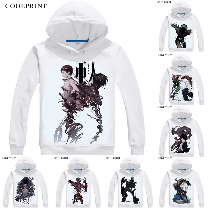 Moe Anime Ajin Demi-Human Hoodies Multi-style Hooded Hoodie Gamon Sakurai Ajin Kei Nagai Kaito Cosplay Sweatshirts