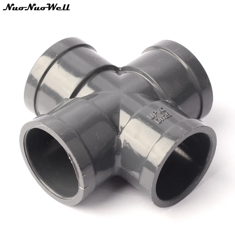 

32mm Four Ways Equal Cross Connector Water Pipe Fittings Thicken UPVC Material Easy Install Garden Irrigation Tube/Hose Supplies