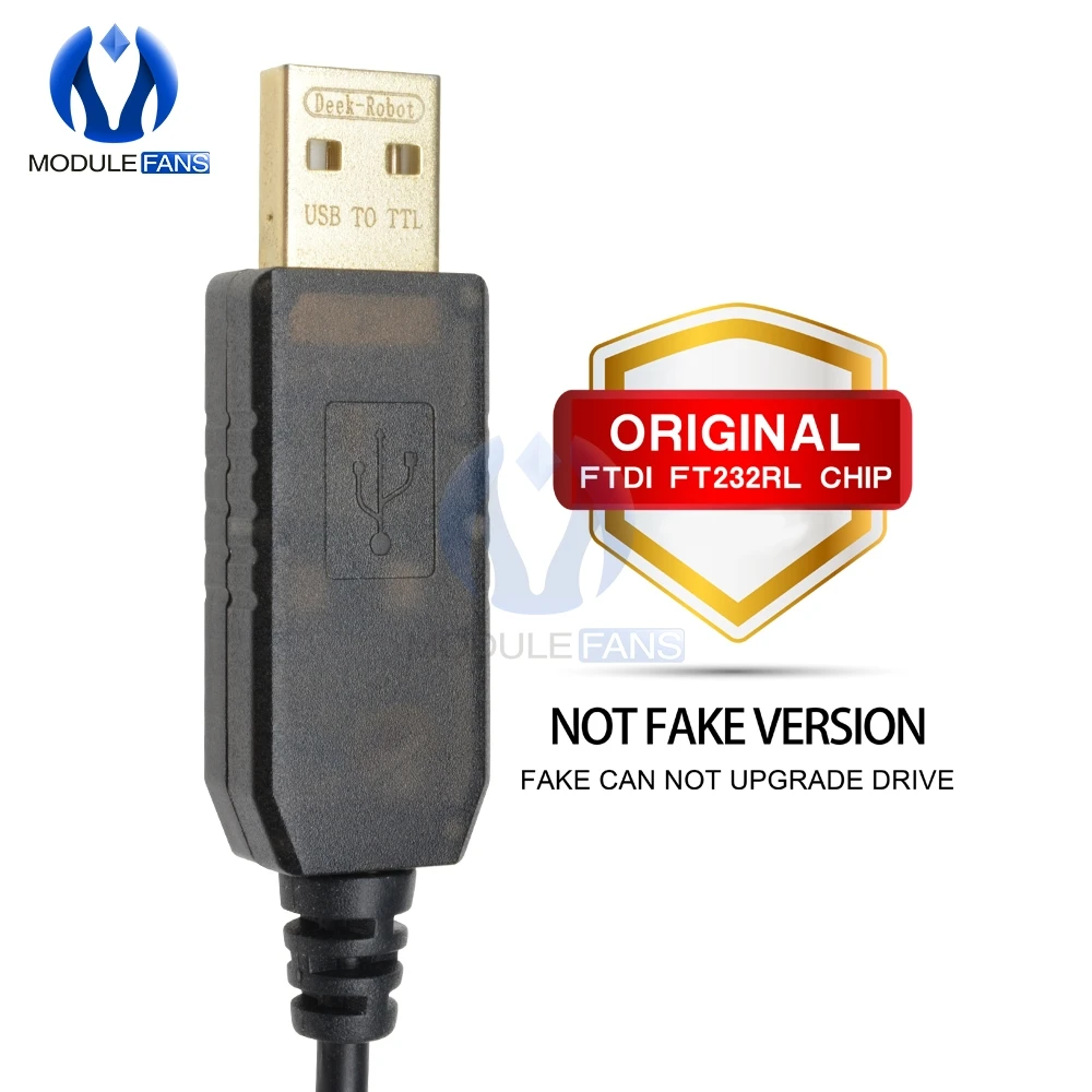 الأصلي 6P 6PIN FTDI FT232RL FT232 USB إلى TTL RS232 المسلسل سلك محول وحدة تحميل كابل لاردوينو التوت Pi 1 متر 100 سنتيمتر