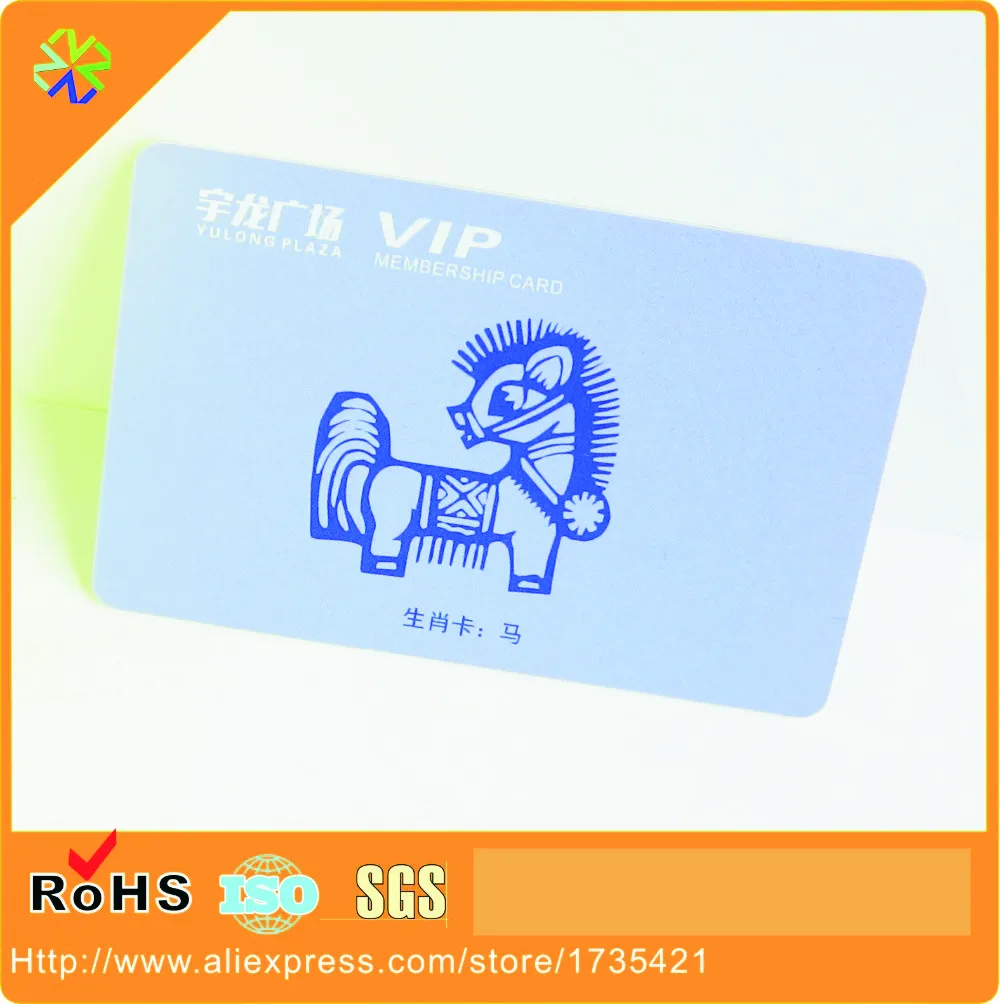 

(500pcs/lot)pvc Loyalty business card with number printing