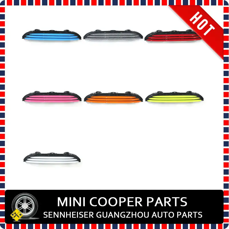 Brand New ABS Plastic UV Protected Mini Ray Style Orange Cooper Model Front Grille Trims For mini cooper F55 F56 F57 (3Pcs/set)