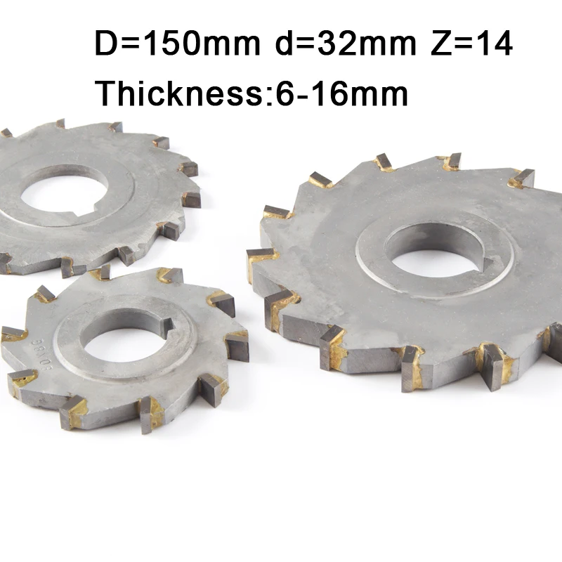 150x6x8x10x12 carbide side and face Milling cutter Cutting tools Processing stainless steel cast iron steel K30