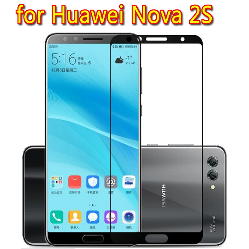 

Tempered Glass For Huawei Nova 2S Full Cover Screen Protector ON Huawel Nova 2s HD Anti-Fall Front Glass Film