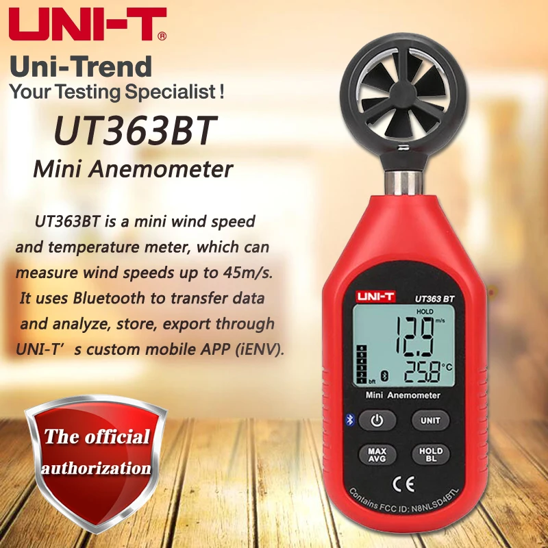

UNI-T UT363 UT363BT Mini Digital Anemometer/Wind Speed and Wind Temperature Tester
