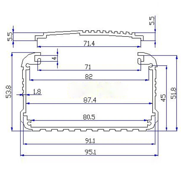 Aluminum Alloy Instrument Shell Electric Enclosure Box Diy 95x54x130mm New