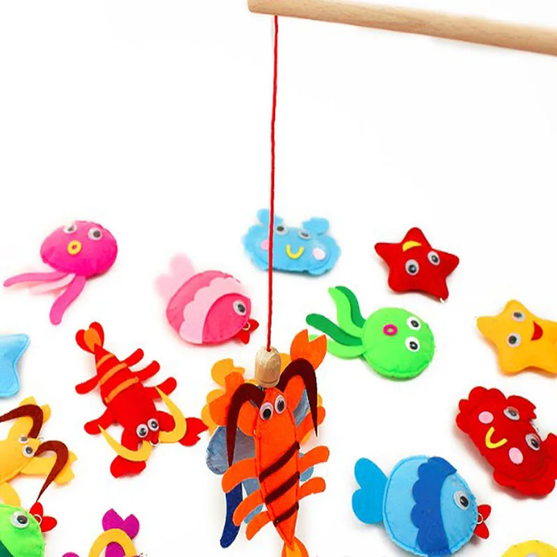 Adorable Animals Fishing Kids Early Learning Felt Fabric Children handmade Non-woven Decoration DIY Felt Fabric