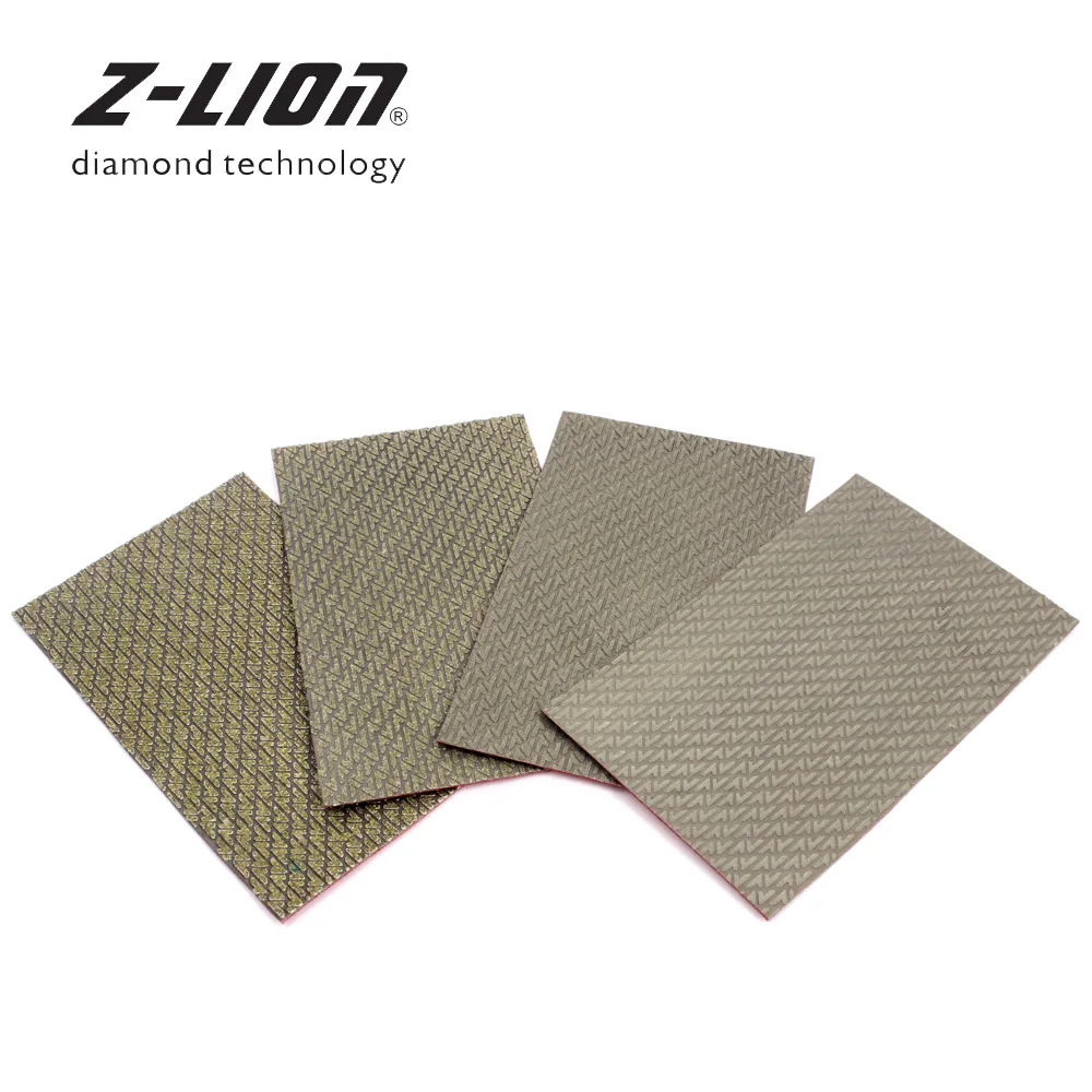 Z-LEAP 4pcs Diamond Sanding Screen Dry Wet Diamond Polishing Abrasive Paper Sheets Sandpaper for Stone Glass Ceramic Concrete