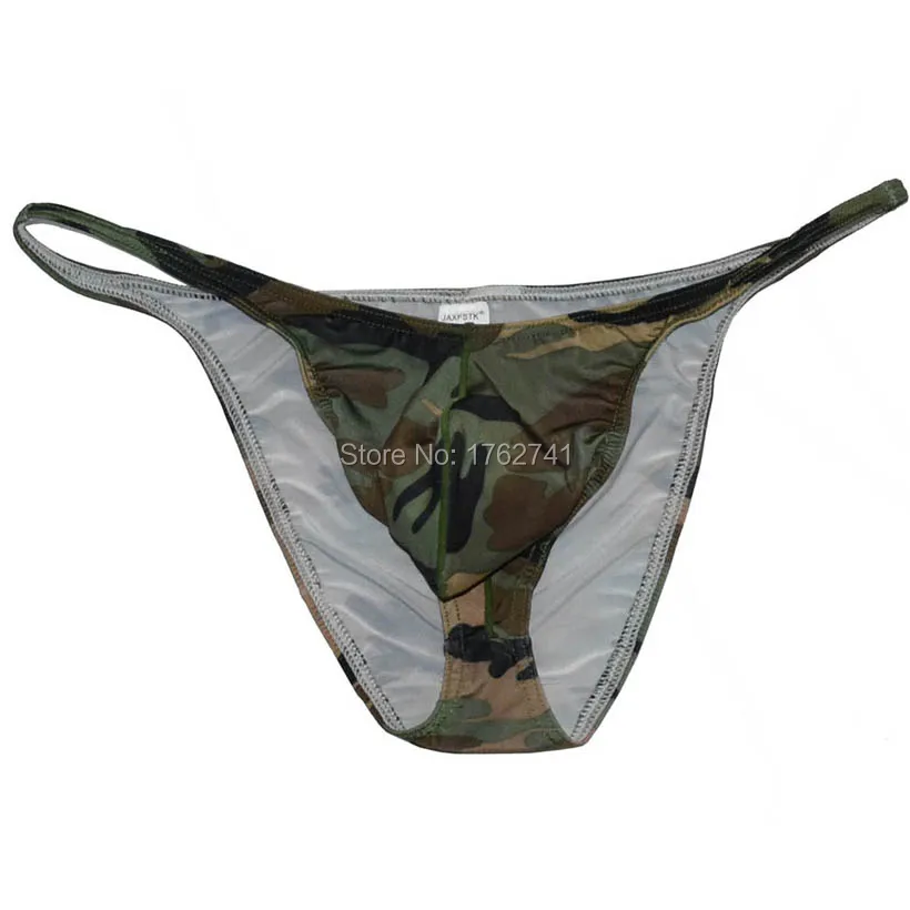 Men\'s Camouflage Micro Briefs Bulge Pouch Briefs Gay Bikini Underwear