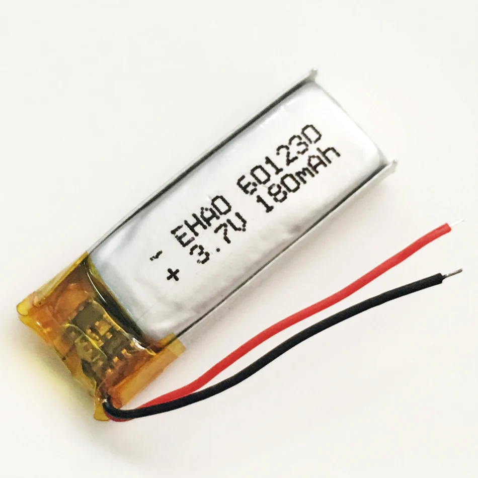 3.7V 180mAh 601230 litowo-polimerowa LiPo akumulator baterie do Mp3 GPS PSP słuchawki z Bluetooth zestaw słuchawkowy inteligentny zegarek