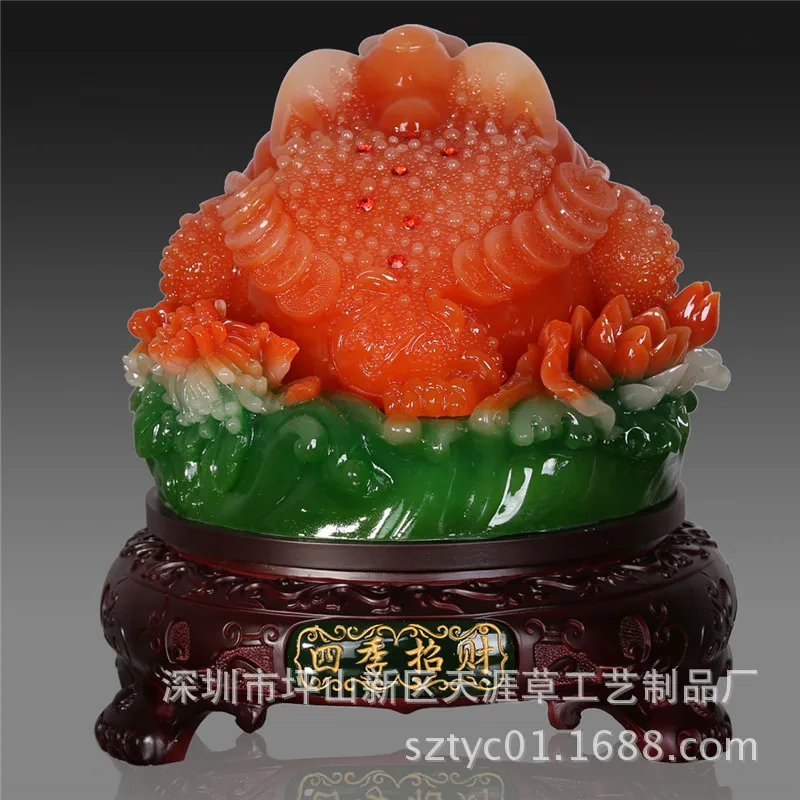 Factory wholesale crafts resin ornaments town house from evil spirits Lucky Lucky toad Home Decoration Seasons