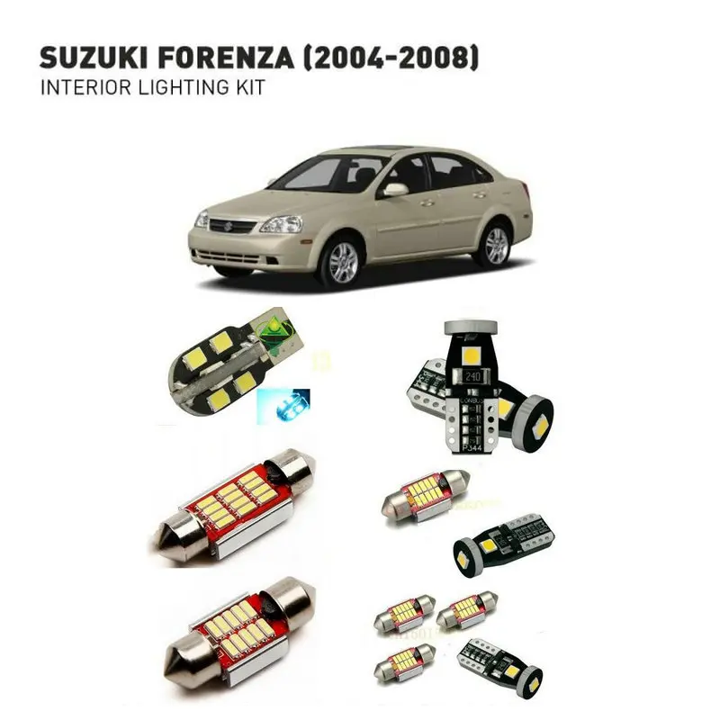 

Led interior lights For Suzuki forenza 2004-2008 9pc Led Lights For Cars lighting kit automotive bulbs Canbus