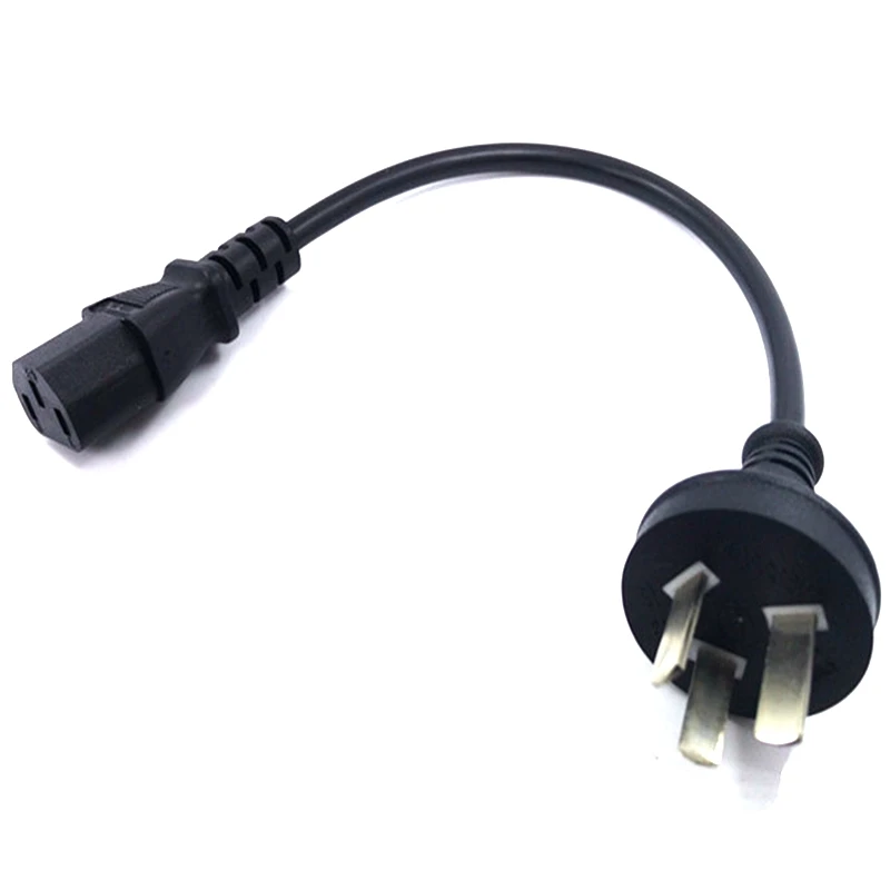 0.2m IEC C13 Kettle to AU Plug 3 Pin AC Short Power Cable Cord Adapter Charger Monitor 10A 250V 20CM IEC320