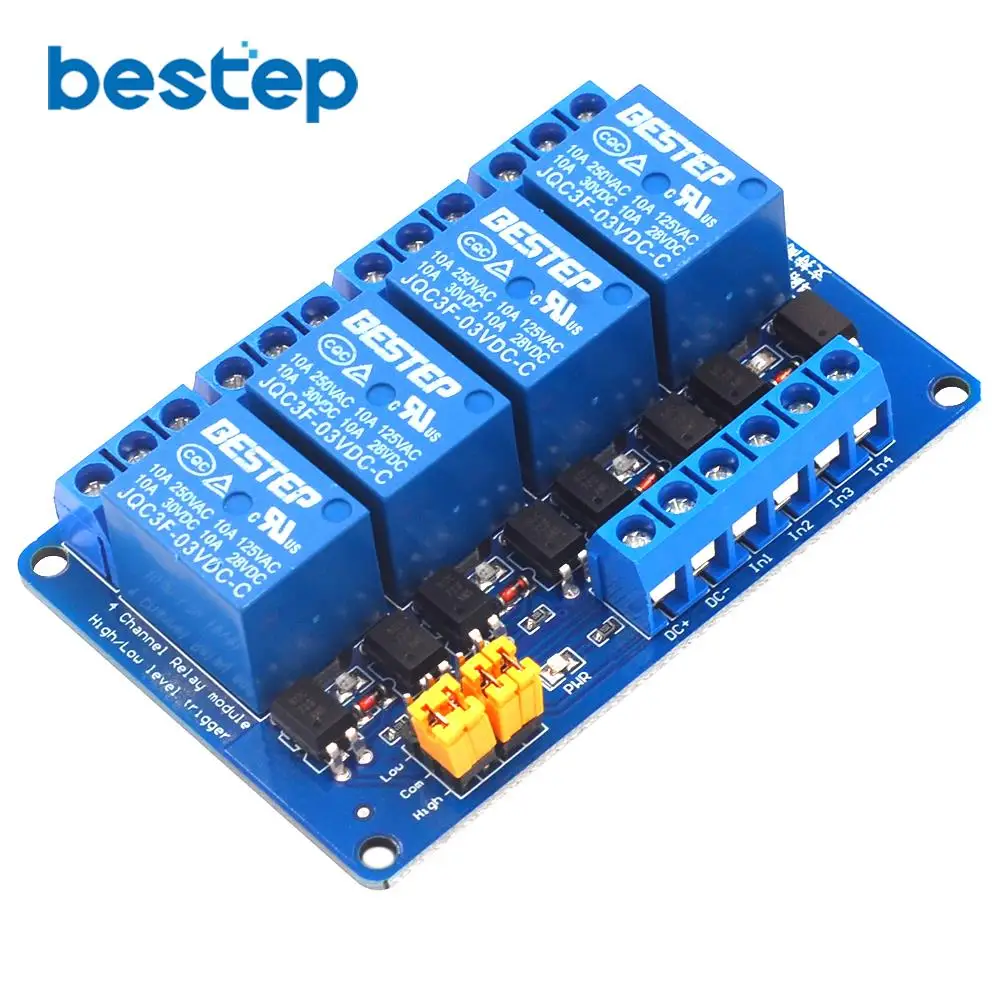 3V 3.3V 1/2/4/6/8 Channel Relay Module High and low Level Trigger Dual Optocoupler Isolation 3.3V Relay Module