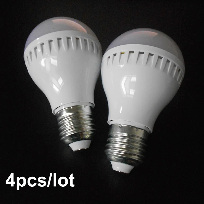 

4pcs/lot Smart LED sound activated led sensor lamp light e27 AC220V AC230V AC240V 3W 5W 7W free shipping