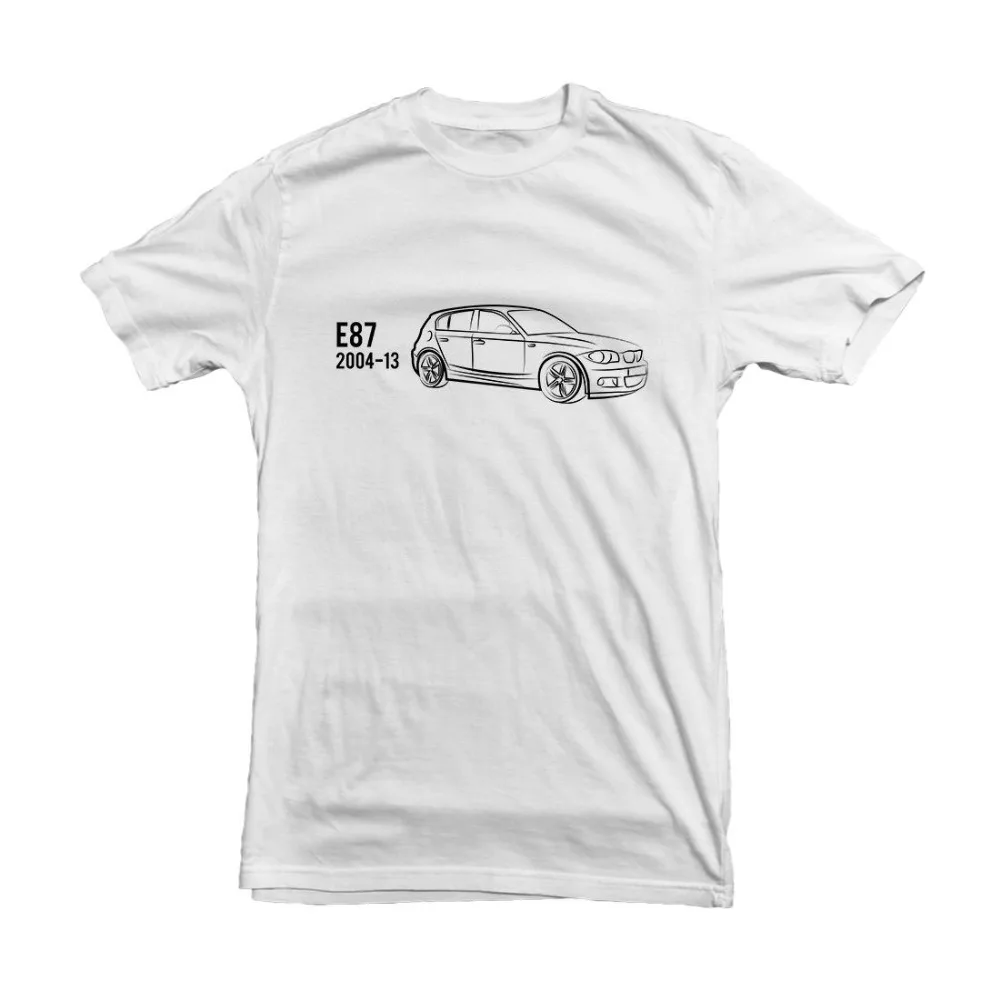 Germany Classic Car 1 Series E87 Car Outline T-Shirt For Bimmer Owners And Fans Graphic Hd 2019 Fashion Cotton Graphic T Shirts