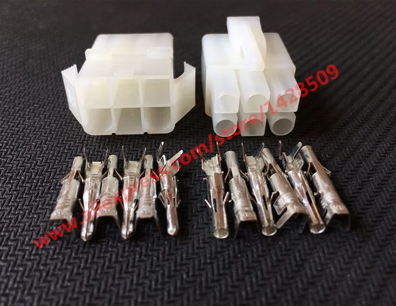 5 Sets 6 Pin 6 Way Female And Male Big Tamiya Connector Kits Large Tamiya L6.2 6.2MM Socket Plug