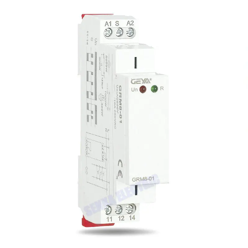 Din Rail SPDT Impluse Relay  GRM8 16A AC 230V AC/DC12-240V Electronic Latching Memory Relay  Certificate