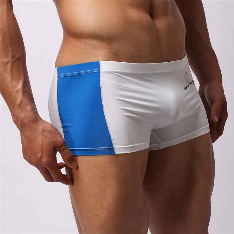 New Sexy Men Boxer Shorts BRAVE PERSON Man Underwear Comfortable Underpants Knickers Patchwork Fashion Cozy Boxer B1005