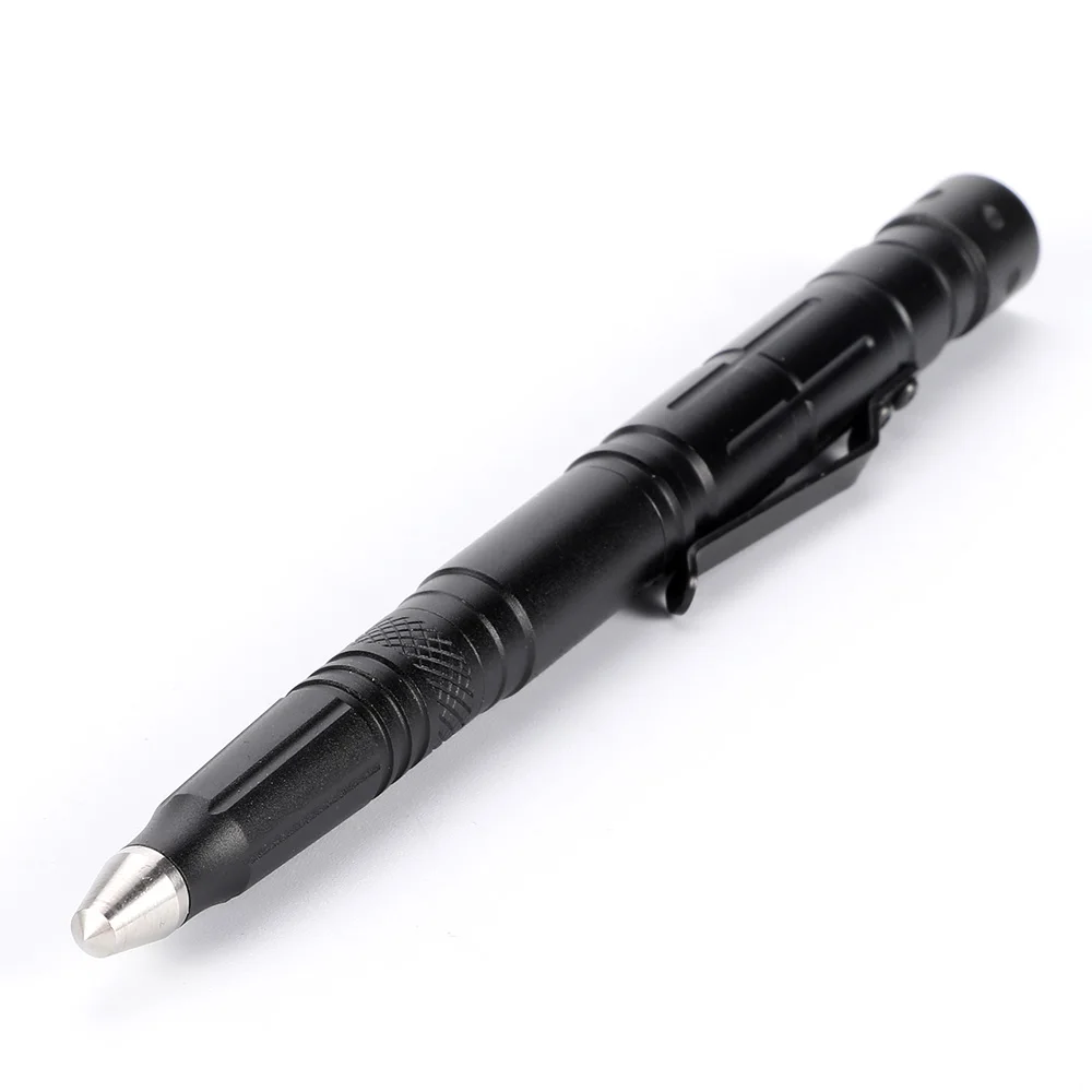 New LED Tactical Pen Defense Tool For Military Police Grade Tactical Torch Ballpoint Survival Gear Portable Self Defense Pen