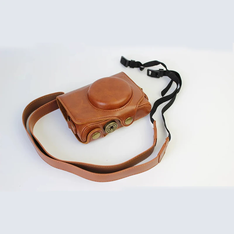 Portable PU Leather case Camera Bag Cover for Canon SX740 SX740HS SX720HS SX720 SX730HS SX730 pouch With Shoulder Strap