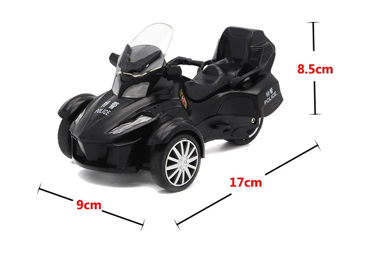 Pull Back Flashing Metal Alloy Motorcycle Tricycle Beach Acousto Optic Boomerang Child Toy Car Model Educational Electronic 2021