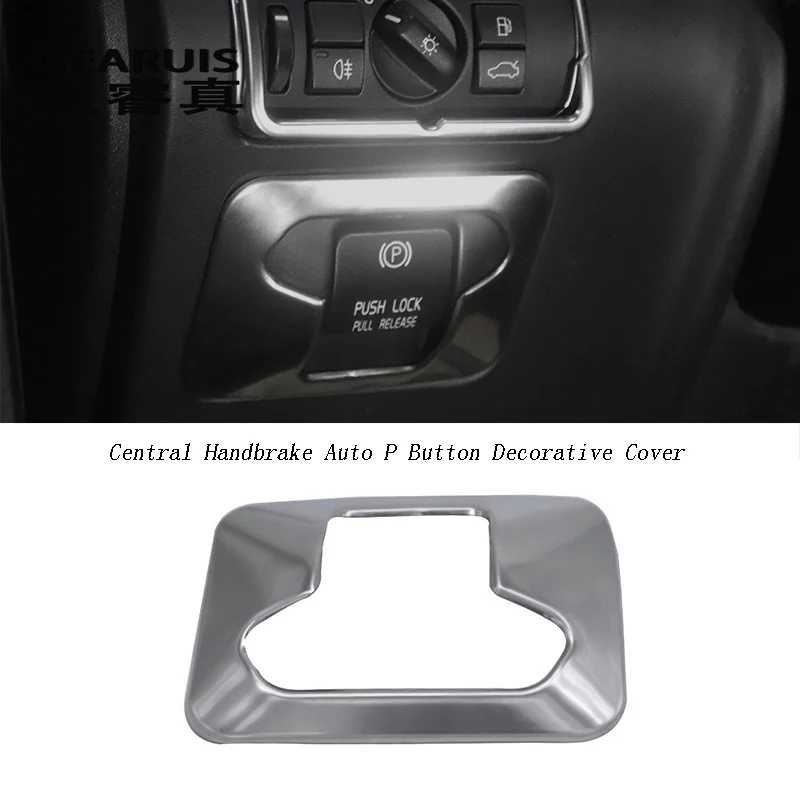 Car Styling Central Handbrake Auto P H Button Decorative Cover Sticker Trim For Volvo XC60 X70 V60 S60 Interior auto Accessories