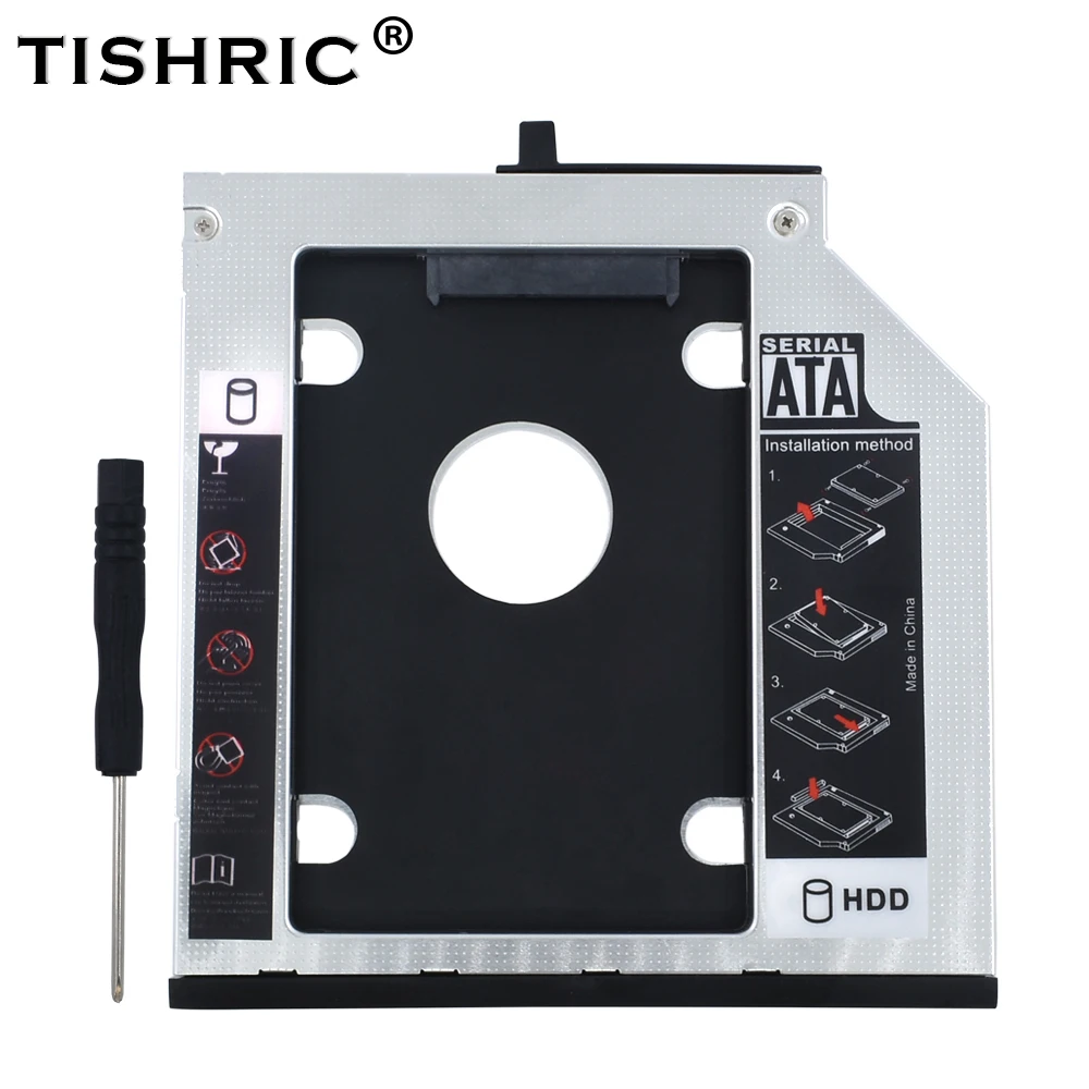 

TISHRIC Optical Bay Caddy 9.5mm SATA 2nd 2.5 HDD SSD Hard Drive Enclosure For Lenovo ThinkPad T400s T400 T410 T410s T420s T430s