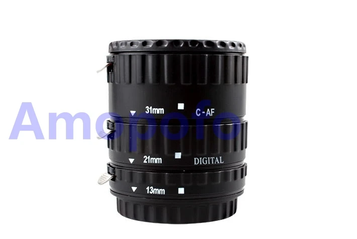 

Amopofo Black Auto Focus AF Macro Extension Tube 13+21+31mm For Canon EOS 70D 80D 550D EF-S