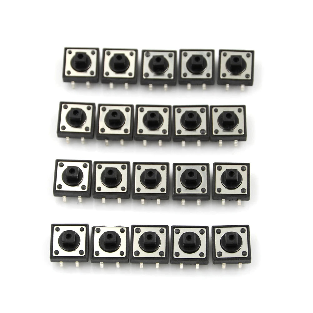 Wholesale 20PCS TC-1212T 12x12x7.3 Mm Tact Tactile Push Button Momentary PCB Switch 24V 50mA Switches