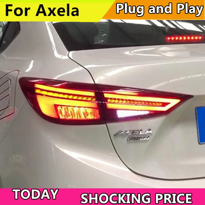 Car Style Tail lamp For Mazda 3 Tail Lights 2014-2018 New Mazda3 Axela LED Tail Light Orignal Design LED Rear Lamp DRL+Brake