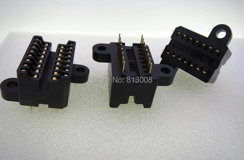 

IC114-1603-2 16P 16Pin Single-row Burn-In sockets 2.54mm 14p 14Pin single-row test Socket block gold plated Free Ship