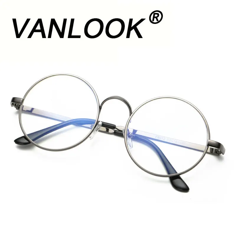 Round Glasses Transparent for Computer Lenses Metal Frame Eyeglasses Women Men Anti Blue Ray Oculos De Grau Spectacles