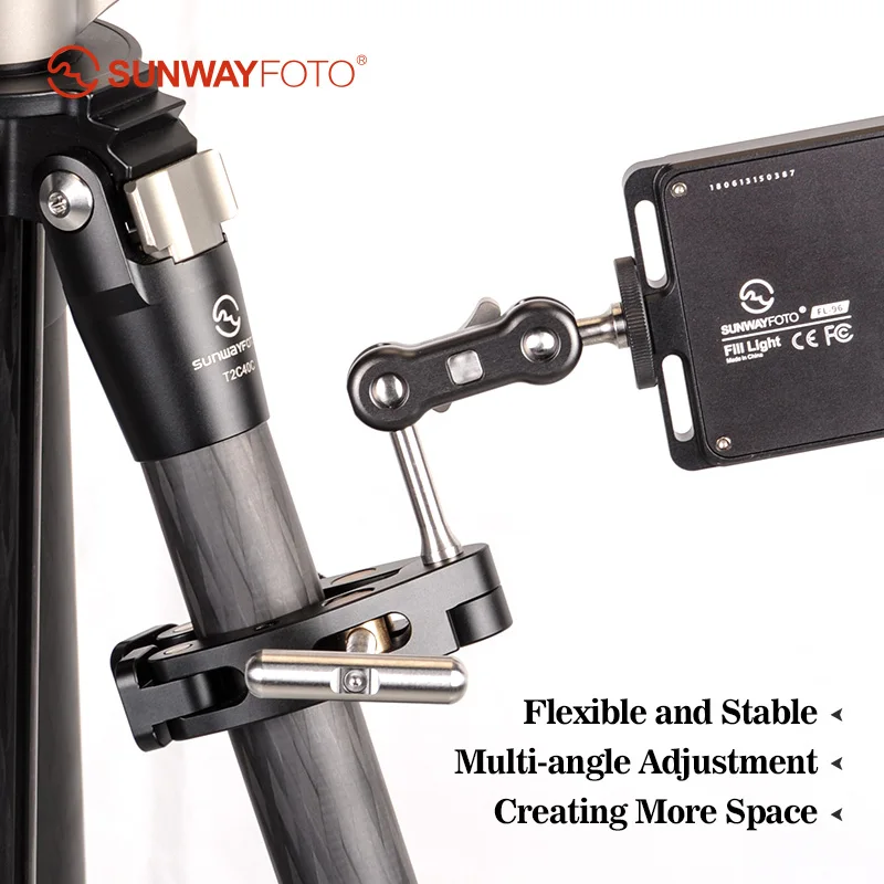 SUNWAYFOTO GA-01 Magic Arm Mount 1/4" Thread Screw for LCD Monitor,LED Lights,and Super Clamp