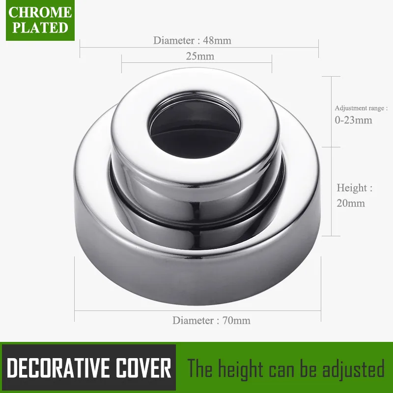 FACIIO-Couvercle Décoratif de Conduite d\'Eau en Acier Inoxydable 304, Accessoires de Douche, Kit pour Centre Commercial