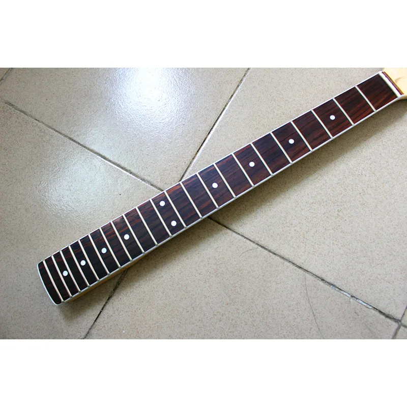 Disado 22 Frets Maple Electric Guitar Neck Rosewood Fretboard Glossy Paint Wood Color Guitar Parts Accessories