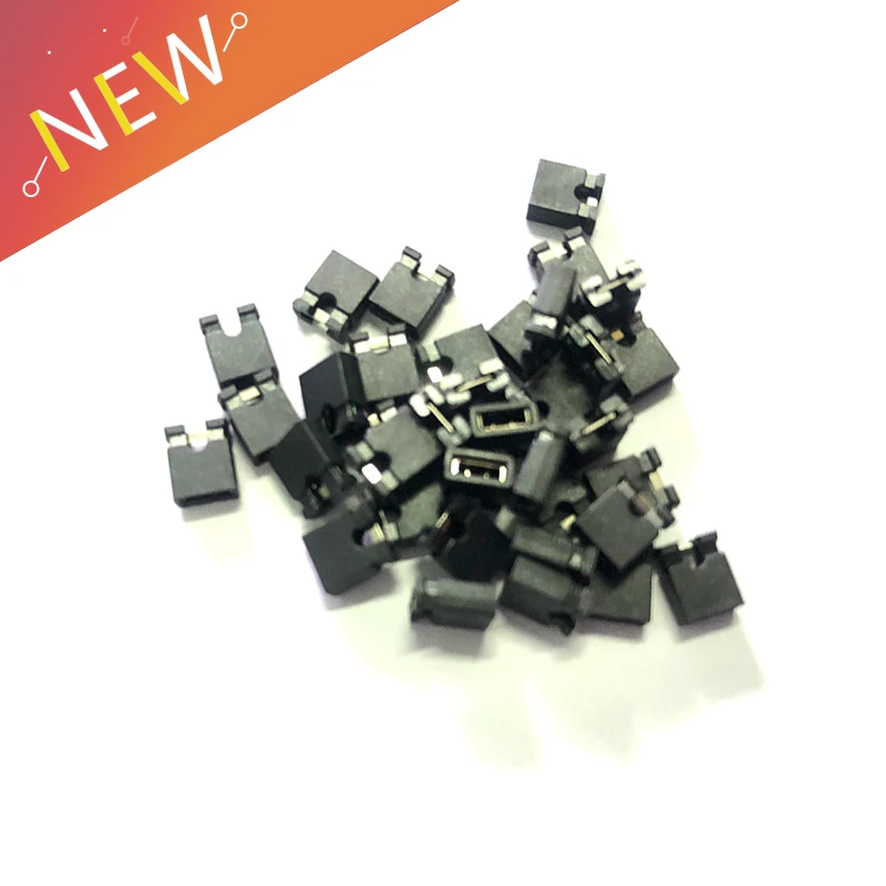 100PCS Pitch jumper shorted cap & Headers & Wire Housings 2.54MM Standard Circuit Board Jumper Cap Shunts Short Circuit Cap