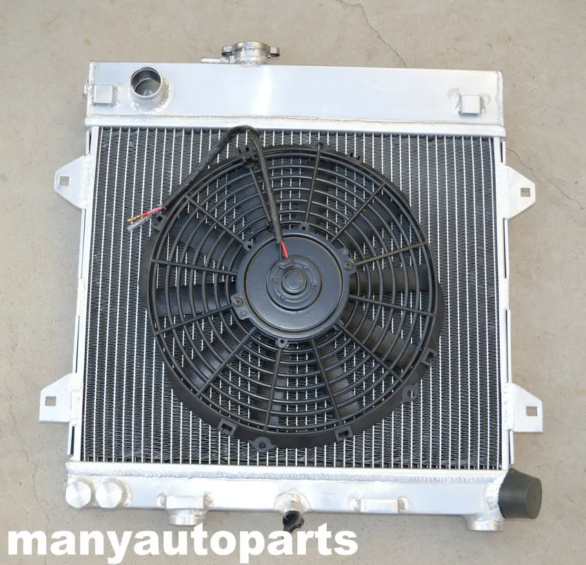 NEW Aluminum radiator &FAN for BMW E30 M10 316i 318i MT 1982-1991 83 84 85 86