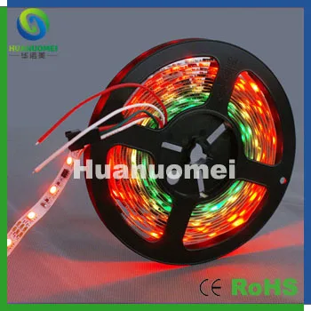 

white PCB drive IC 5m/lot SMD300leds RGB dream color programmable led strip light