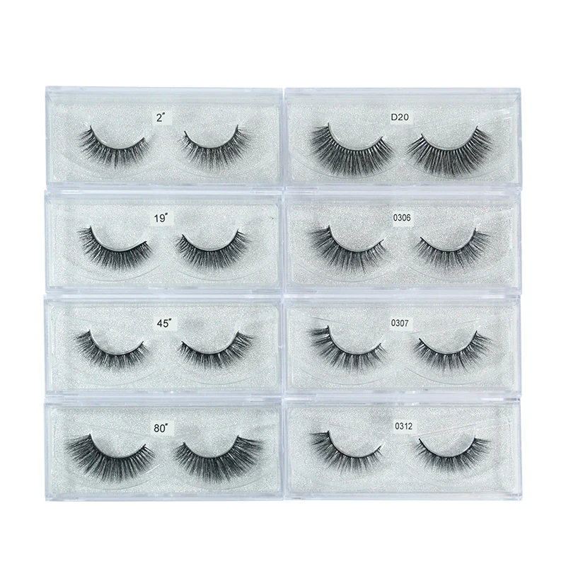 

50 Pairs/Lot 3D Mink Soft Lashes Full Strip Eye lash Natural Charming Volume Cilia Extension False Eyelashes Beauty Make Up