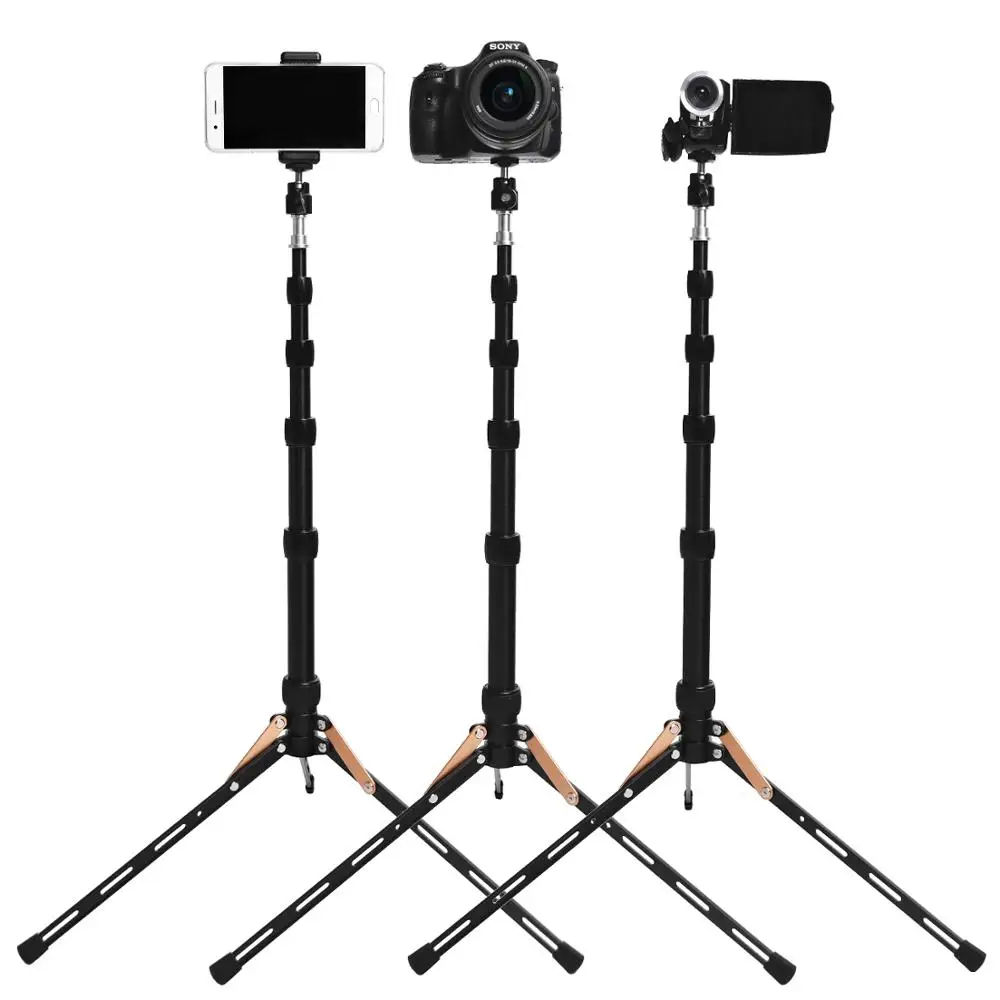 Fosoto FT-140 Phone Tripod Stand Travel Universal Photographic Lighting Tripod Flash Umbrellas Reflector Photo Studio Camera