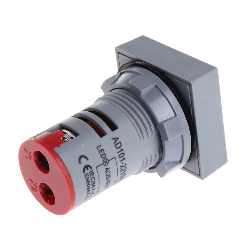 OOTDTY 22MM AC 12/20/60-500V Voltmeter Square Panel LED Digital Voltage Meter Indicator Light